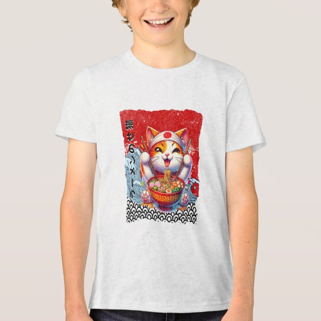 Camiseta Lucky Cat Noodle Love (Frente)