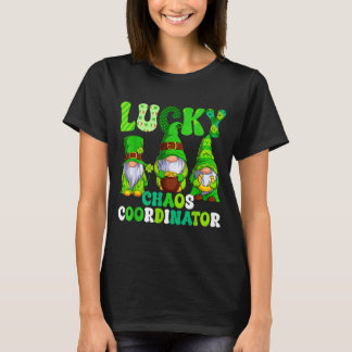 Camiseta Lucky chaos coordinator shamrock leopard gnomes