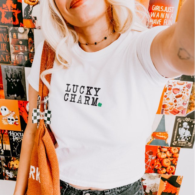 Camiseta Lucky Charm Dia de São Patrício Lucky Clover (Criador carregado)