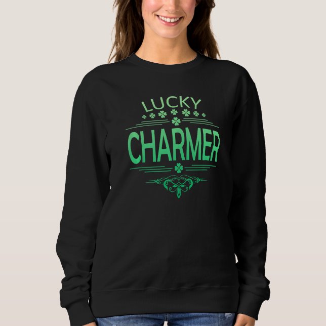 Camiseta Lucky Charmer Funny St. Patrick's Day Shirt Boy Ki (Frente)
