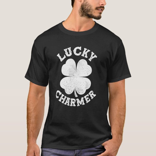 Camiseta Lucky Charmer Lucky Clover Mens W (Frente)