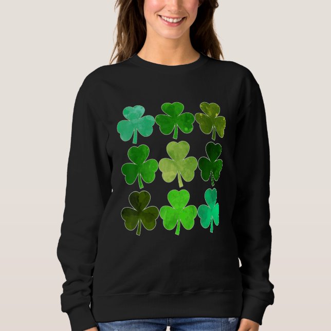 Camiseta Lucky Clover Green Shamrock Irish Funny st patrick (Frente)