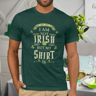 Camiseta Lucky Clover Grunge Rua de Tipografia Patrick Day 