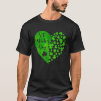 Lucky Clover Heart Feliz Rua.Patrick's Day Clover