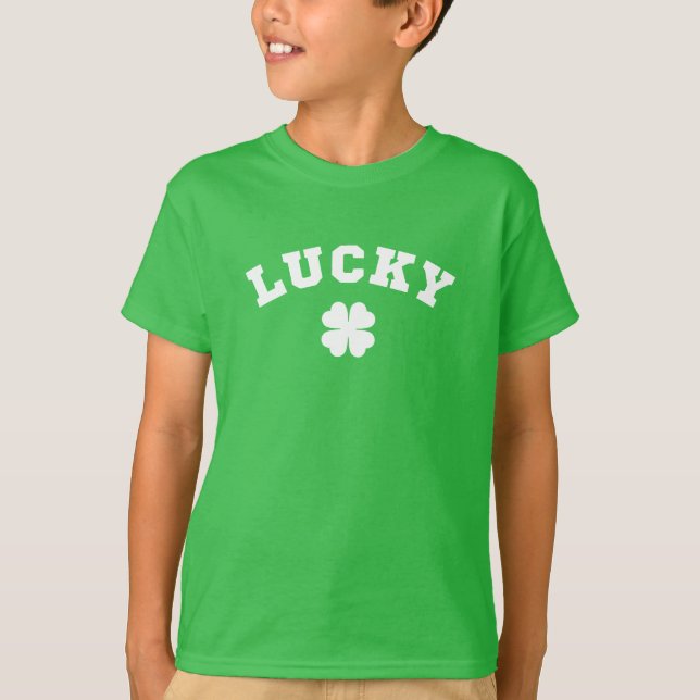 Camiseta Lucky Clover St. Patricks Day (Frente)
