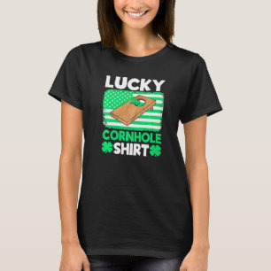 Camiseta Lucky Cornhole   Equipe Cornhole Saco de Feijão  C