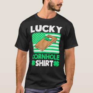 Camiseta Lucky Cornhole Equipe da Cornhole Bean Bag Cornhol