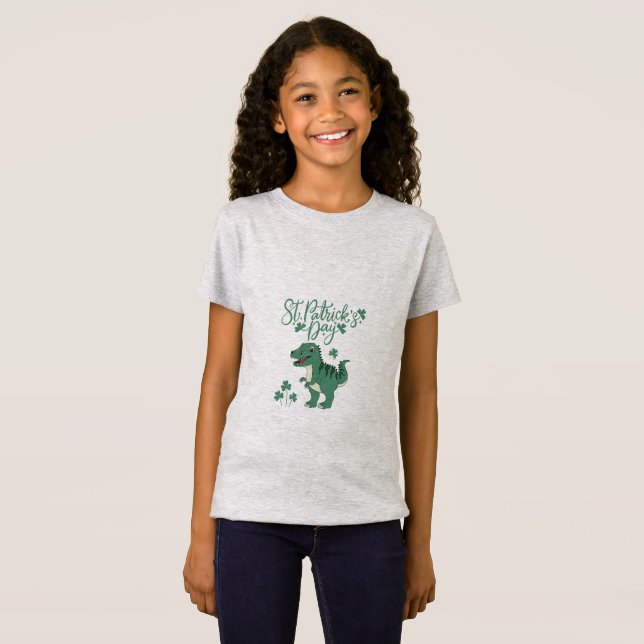 Camiseta Lucky Dino - Rua. Dia de Patrick (Frente Completa)