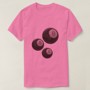 Camiseta Lucky Disco 8 PINK, Lucky 8 Disco Ball, Snooker