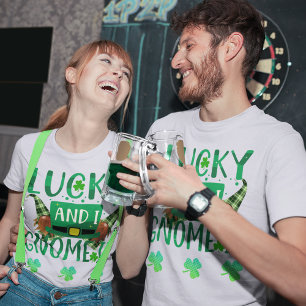Camiseta Lucky e eu Gnomo Dia de São Patrício Unisex