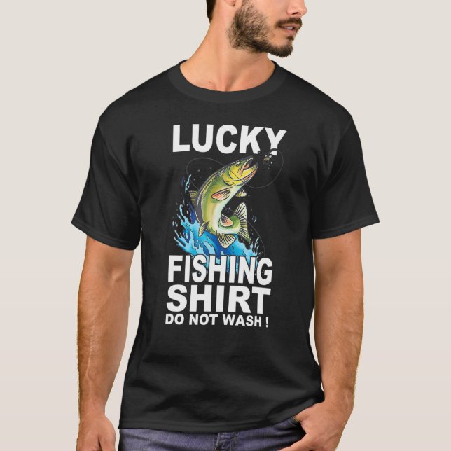 Camiseta Lucky Fisheries engraçado (Frente)