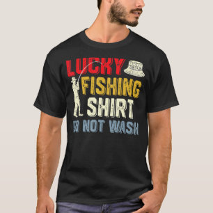 Camiseta Lucky Fisheries Tee Engraçado Pesca Dizendo Homens