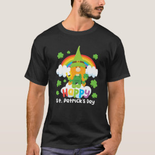 Camiseta Lucky Gnomo Dia de São Patrício Lucky Horsfere Cut