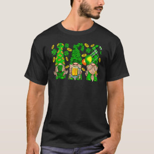 Camiseta Lucky Gnomos Amantes Shamrock Fecha Rua Irlandesa 