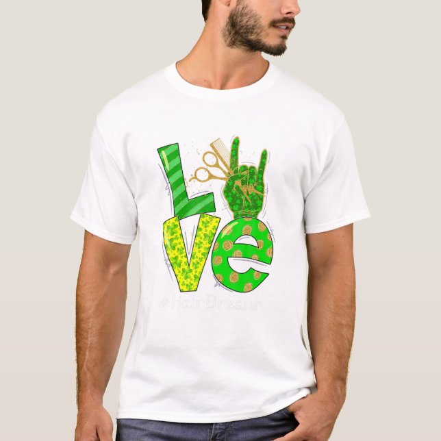 Camiseta Lucky Hair Dresser Shamrock (Frente)
