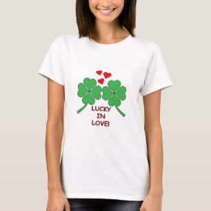 Camiseta Lucky In Love Heart Clover