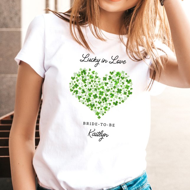 Camiseta Lucky In Love St. Patrick's Day Bridal Shower (Criador carregado)