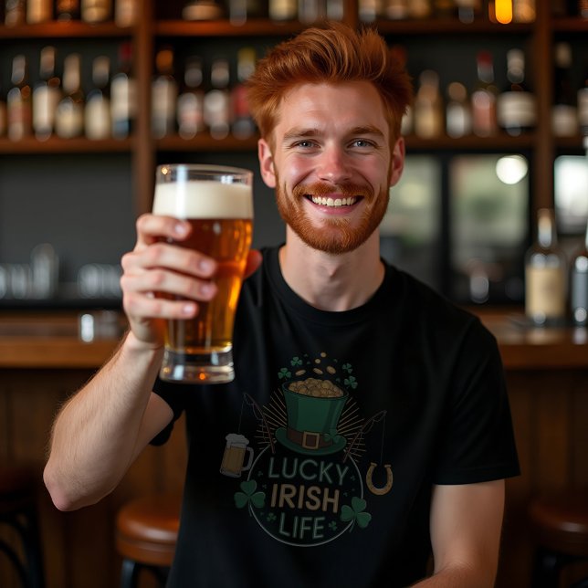 Camiseta Lucky Irish Life (Lucky Irish Life T-Shirt, St. Patrick's Day Shirt, Unisex Tee, Irish Pride Apparel, Beer Lovers Gift)