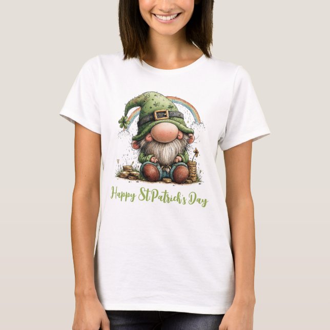 Camiseta Lucky Leprechaun Beneath the Rainbow (Frente)