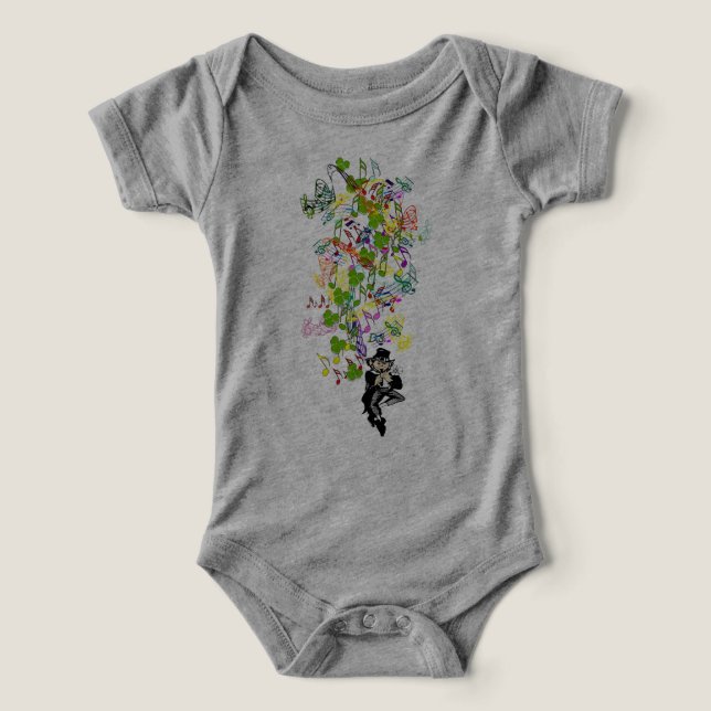 Camiseta Lucky Leprechaun Com Shamrocks (Design frontal)