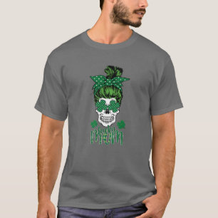 Camiseta Lucky Mãe Mensagem Bun Leprechaun Patricks Dia Ve