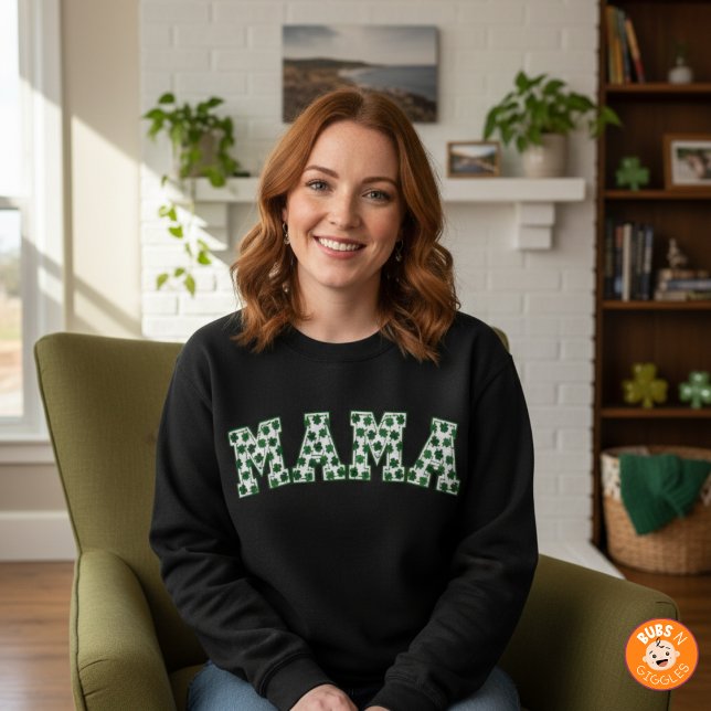 Camiseta Lucky Mama Clover St. Patrick's Day Mama Shamrock (Criador carregado)