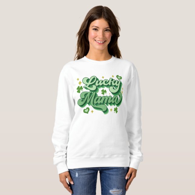 Camiseta Lucky Mama Dia de São Patrício (Frente Completa)