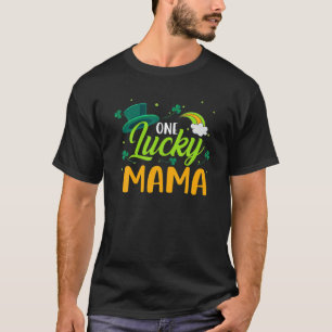 Camiseta Lucky Mama Green Quatro Folha de Clover Dia de Pat