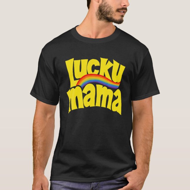 Camiseta Lucky Mama Rainbow St Patrick's Day Matching Outfi (Frente)