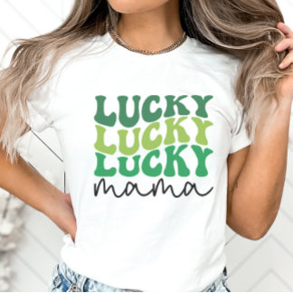 Camiseta Lucky Mama Retro Rua. Dia de Patrick