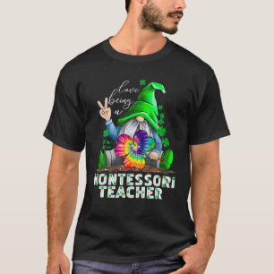 Camiseta Lucky Montessori Teacher Gnomos Dia de São Patrí