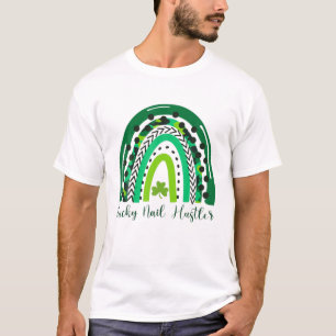 Camiseta Lucky Nail Hustler Rainbow Nail Tech Na