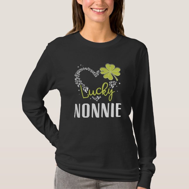 Camiseta Lucky Nonnie St Patricks Day womens (Frente)