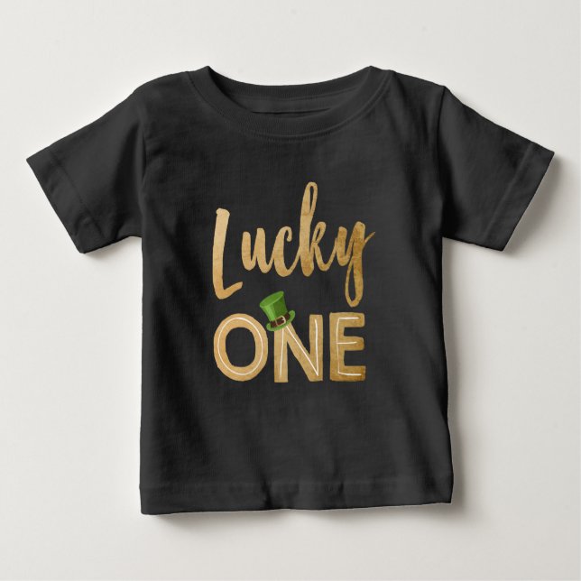 Camiseta Lucky One Dia de São Patrício T Shirt Baby Toddler (Frente)