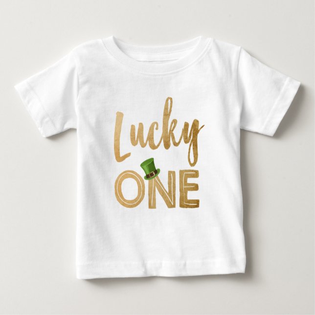 Camiseta Lucky One Dia de São Patrício T Shirt Toddler Baby (Frente)
