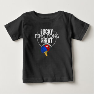 Camiseta Lucky Ping Pong Engraçado Para Jogadores De Têni