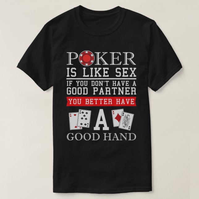 Camiseta Lucky Poker Gift - jogador de pôquer do Texas Hold (Frente do Design)