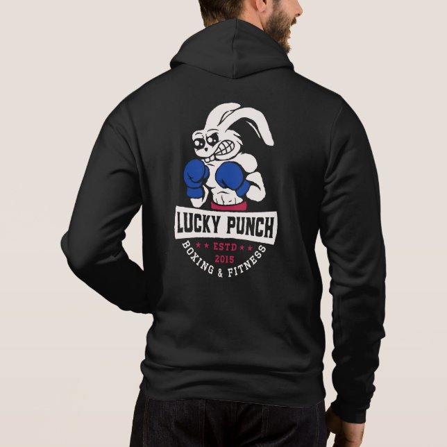 Camiseta Lucky Punch Boxing - banner azul (Verso)