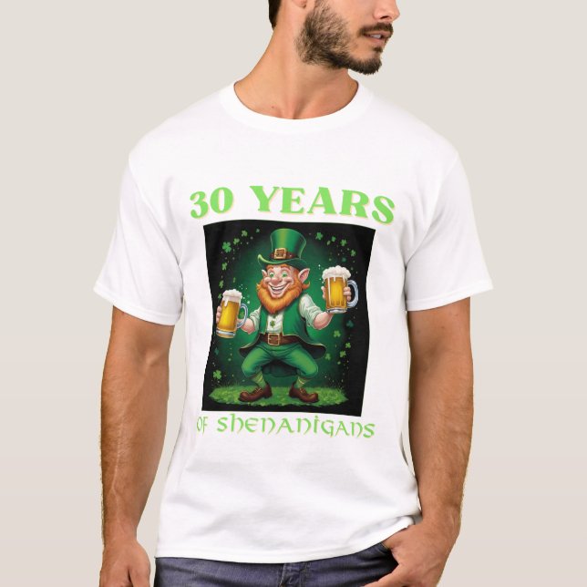 Camiseta Lucky Saint Patrick's 30th Birthday Celebration (Frente)