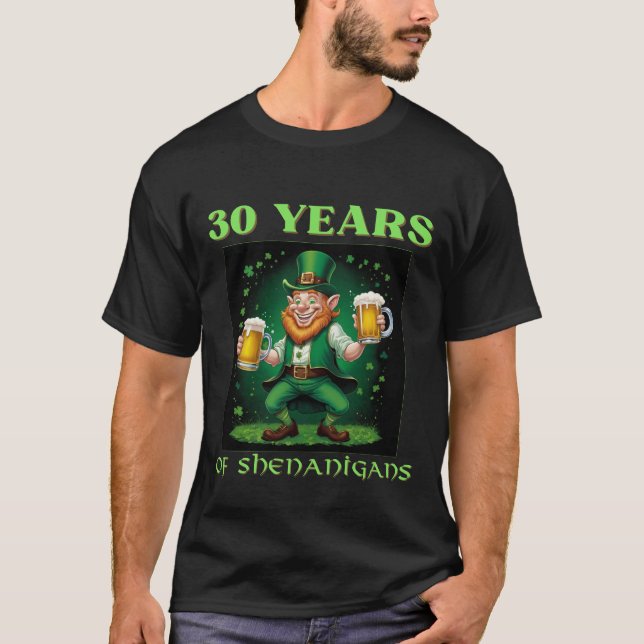 Camiseta Lucky Saint Patrick's 30th Birthday Celebration (Frente)