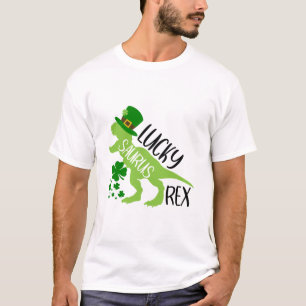 Camiseta Lucky Saurus Rex - Rua. Dinossauro do Dia de Patri