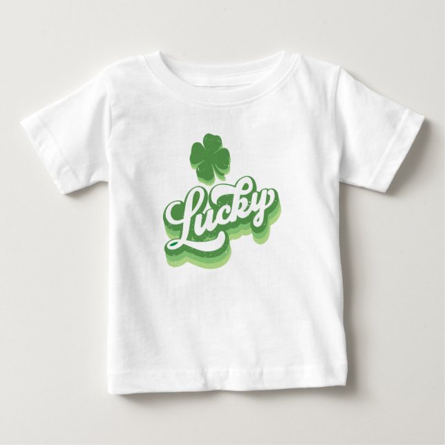 Camiseta Lucky Shamrock Dia de São Patrício irlandês (Frente)