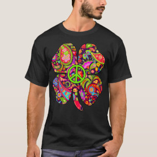 Camiseta Lucky Shamrock Hippie Funny St Patricks Day