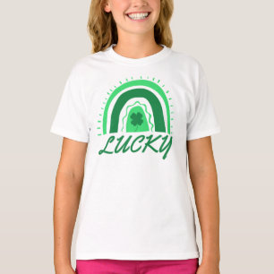 Camiseta Lucky Shamrock Rainbow Rua de Patrick