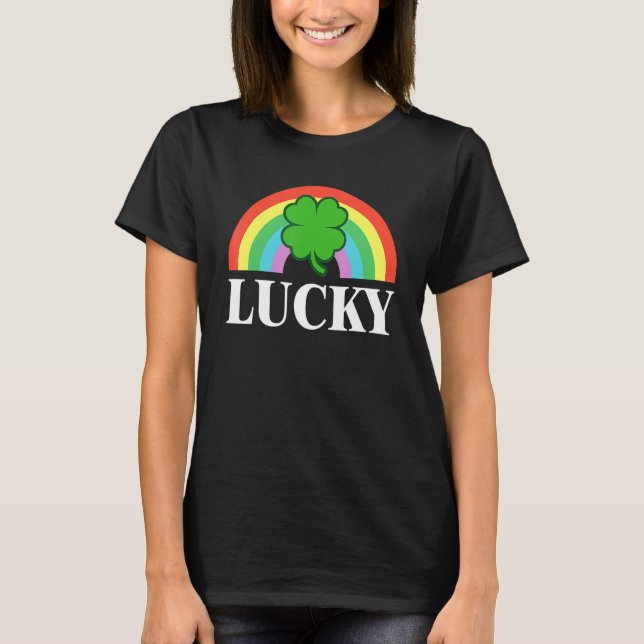 Camiseta Lucky Shamrock St Patrick's Day Saint Paddy's Rain (Frente)