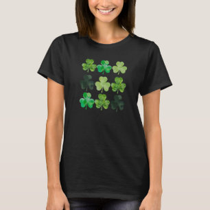 Camiseta Lucky Shamrocks Irlandês Quatro Folhas Ruas Felize