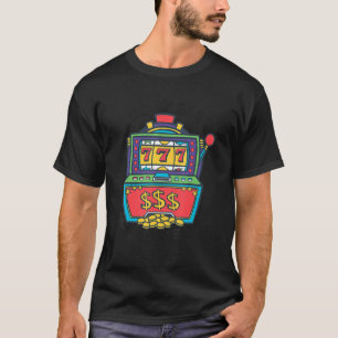 Camiseta Lucky Slot Machine Casino Jogo Poker