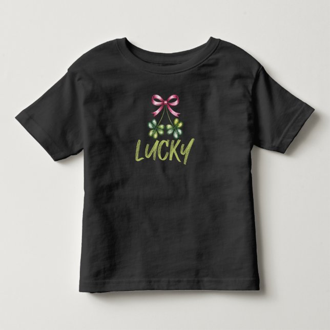 Camiseta Lucky St Patrick's Coquette Laço (Frente)