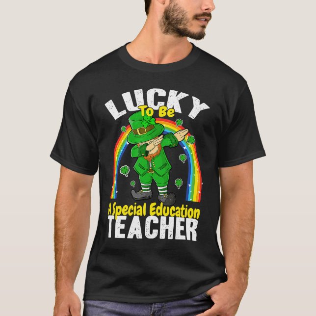 Camiseta Lucky to be a Special Education Teacher St Patrick (Frente)