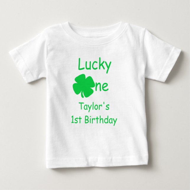 Camiseta Lucky Um primeiro aniversario (Frente)